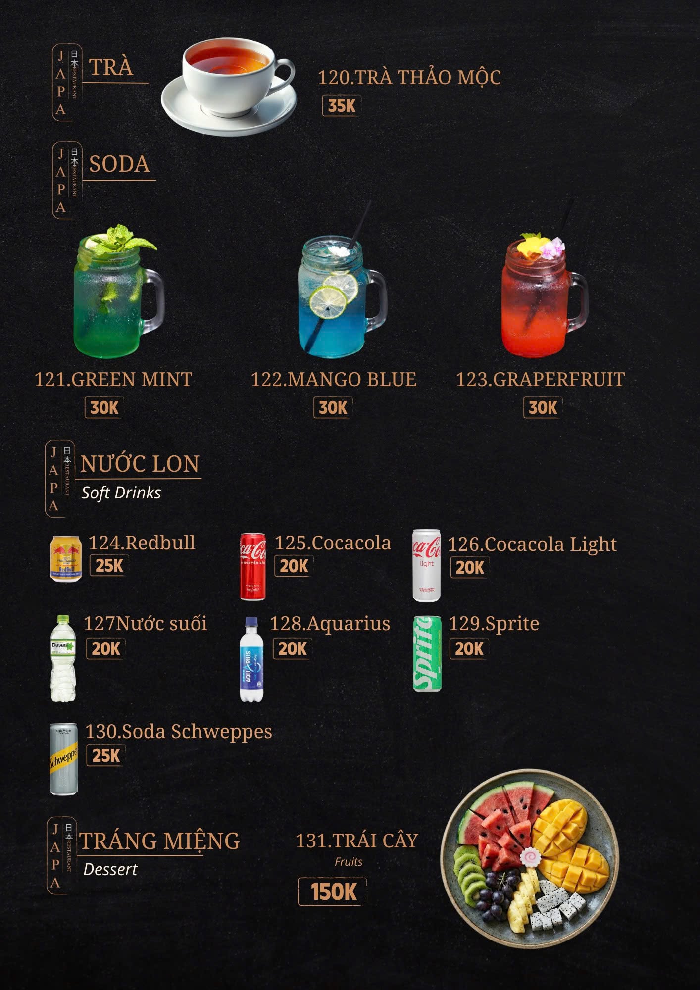 Menu Page 16