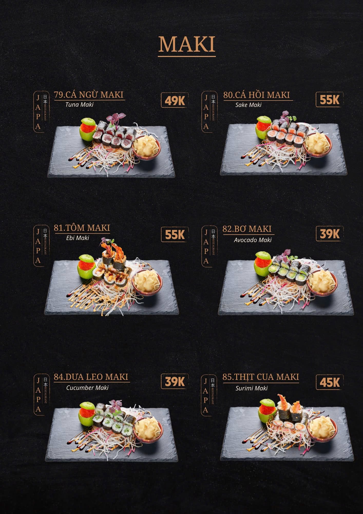 Menu Page 9